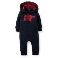 Kids Baby Boy Warm Infant Romper Jumpsuit Bodysuit Hooded Clothes Outfit